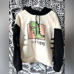 Y2K Dino Hoodie With Spikes